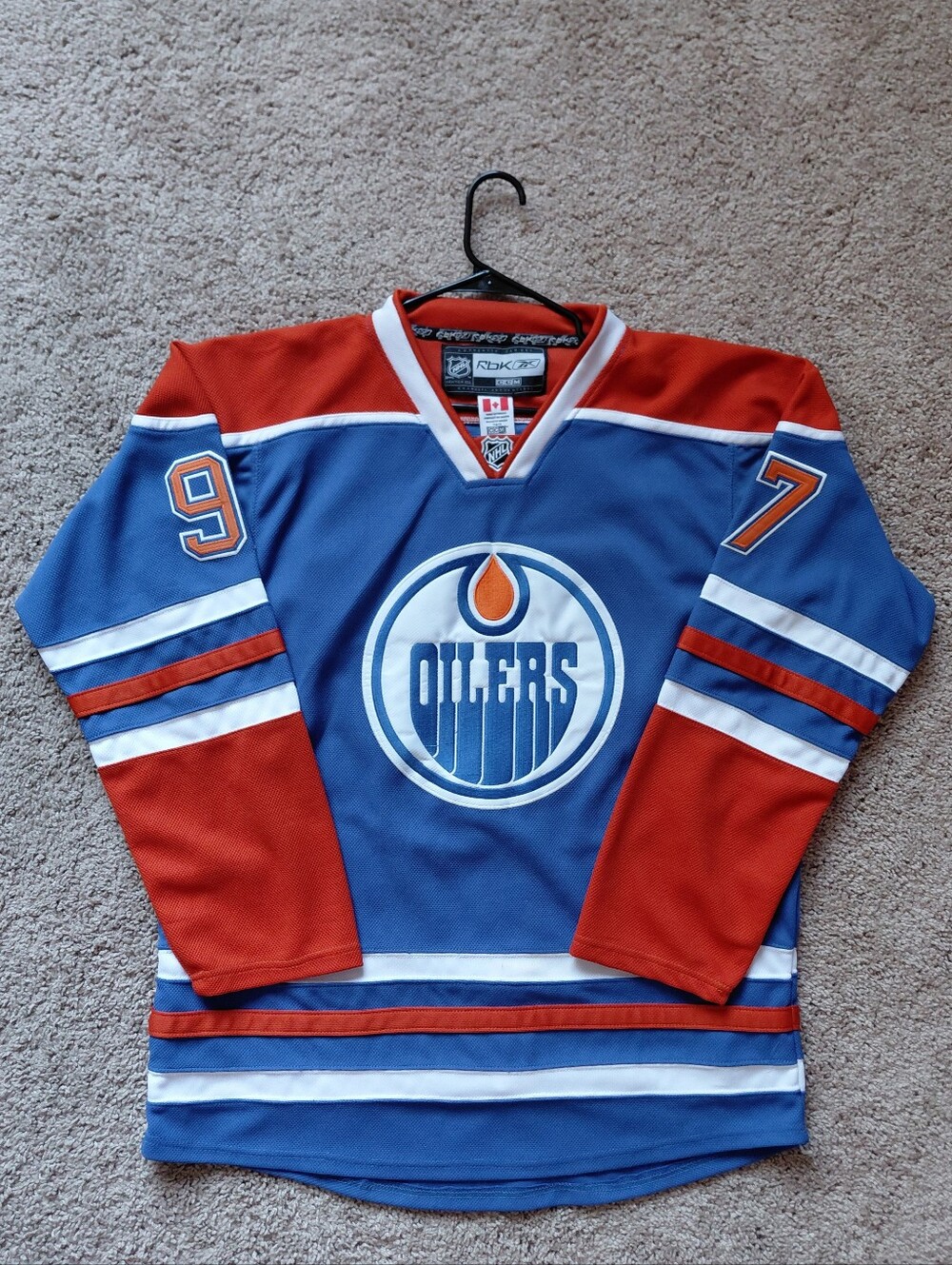Reebok Connor McDavid Edmonton Oilers Blue Jersey Size XL